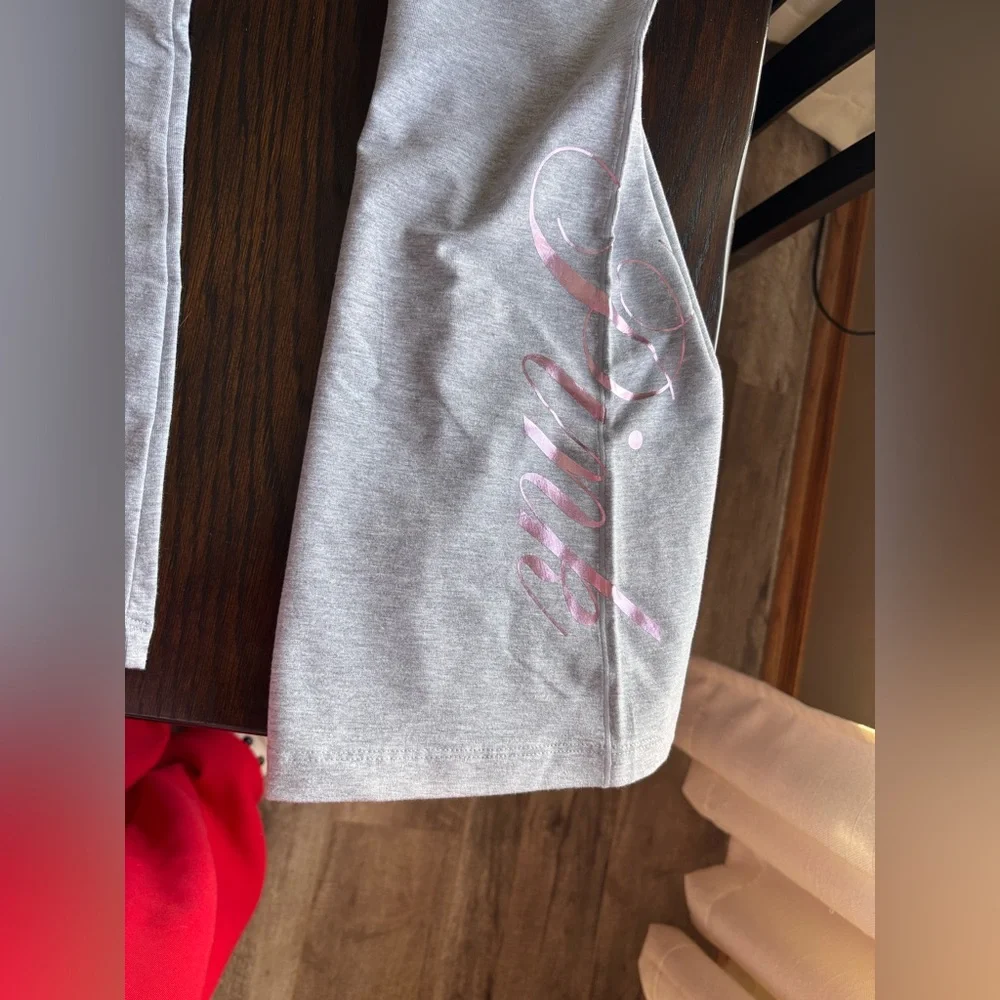 PINK Victoria's Secret Light Gray Women’s  Bottoms with Pink Accents - Picture 3 of 4